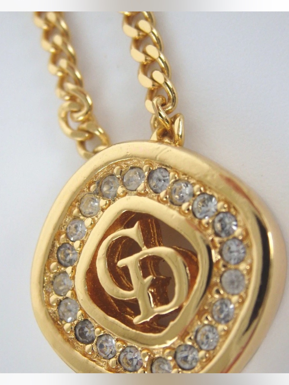 Christian Dior CD Unisex Gold Necklace - Picture 9 of 10